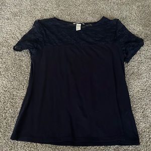 Navy blue womens shirt